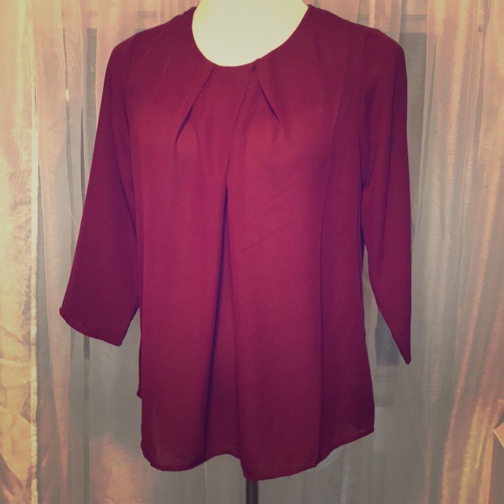 Burgundy blouse